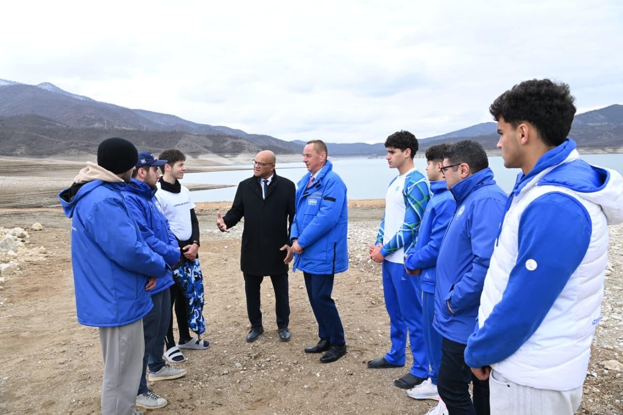 Federasiya prezidentləri Sərsəng su anbarına baxış keçiriblər - FOTOLAR